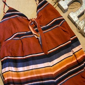 NWOT Project28 NYC Striped  Wide Leg Jumpsuit Sz S